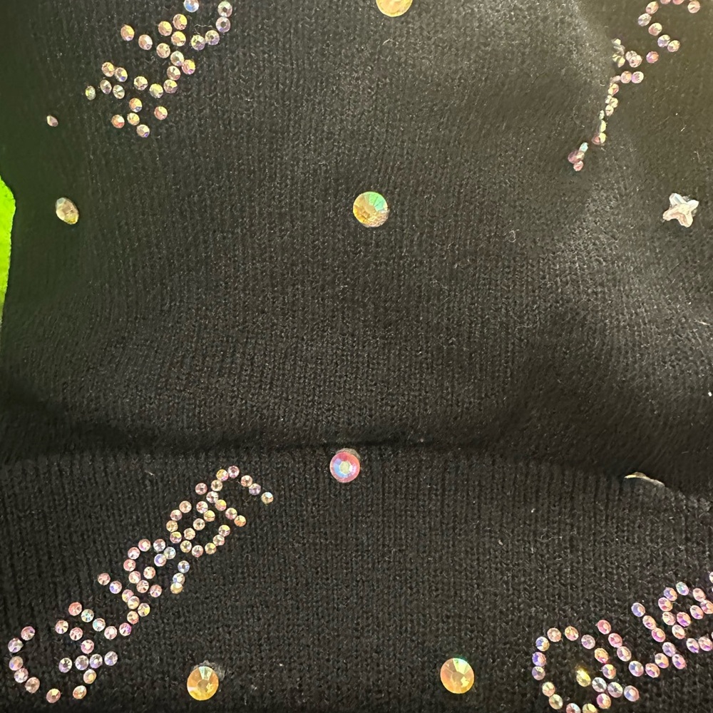 Black Embellished Women's Hat